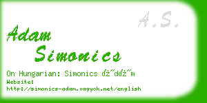 adam simonics business card
